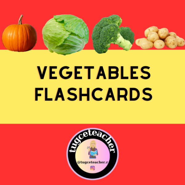 Vegetables Flashcards (Sebzeler Resimli Kelime Kartları )